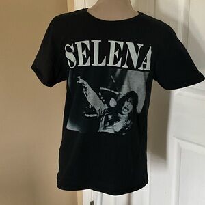 Selena Black Graphic Men's Tee
